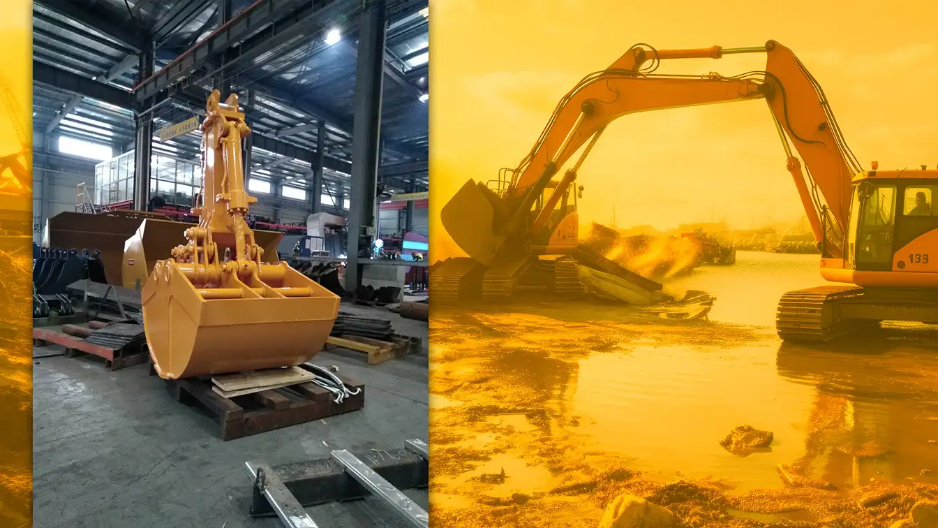 Introduction-to-Grapple-Buckets types-of-rotating-Excavator-Bucket